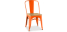 Buy Bistrot Metalix Chair Square Wooden - Metal Orange 32897 home delivery