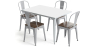 Buy Dining Table + X4 Dining Chairs Set Bistrot - Industrial design Metal and Dark Wood - New Edition Light grey 60441 at MyFaktory
