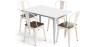 Buy Dining Table + X4 Dining Chairs Set Bistrot - Industrial design Metal and Dark Wood - New Edition Cream 60441 in the Europe