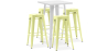 Buy White Bar Table + X4 Bar Stools Set Bistrot Metalix Industrial Design Metal - New Edition Pastel yellow 60443 - in the EU
