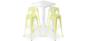 Buy White Bar Table + X4 Bar Stools Set Bistrot Metalix Industrial Design Metal Matt - New Edition Pastel yellow 60445 - prices