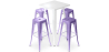 Buy White Bar Table + X4 Bar Stools Set Bistrot Metalix Industrial Design Metal Matt - New Edition Pastel Purple 60445 in the Europe