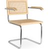 Buy Dining Chair with Armrests - Vintage Design - Wood and Rattan - Lia Natural 60452 - in the EU
