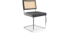 Buy Dining Chair, Natural Rattan And Velvet - Jenka Dark grey 60455 - in the EU