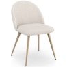 Buy Dining Chair - Upholstered in Bouclé Fabric - Scandinavian Design - Bennett White 60460 - in the EU