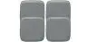Buy Pack of 4 Magnetic Cushions for Stool - Faux Leather - Metalix Grey 60463 in the Europe