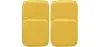 Buy Pack of 4 Magnetic Cushions for Stool - Faux Leather - Metalix Yellow 60463 with a guarantee