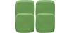 Buy Pack of 4 Magnetic Cushions for Stool - Faux Leather - Metalix Green 60463 - in the EU