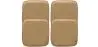 Buy Pack of 4 Magnetic Cushions for Square Bistrot Chair Seat – Faux Leather – Metalix Light brown 60464 - prices