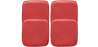 Buy Pack of 4 Magnetic Cushions for Stool - Faux Leather - Metalix Red 60464 in the Europe