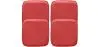 Buy Pack of 4 Magnetic Cushions for Square Bistrot Chair Seat – Faux Leather – Metalix Red 60464 in the Europe