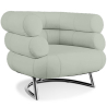 Buy Designer armchair - Faux leather upholstery - Biven Grey 16500 home delivery