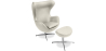 Buy Bold Chair with Ottoman - Faux Leather Ivory 13658 - in the EU
