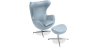 Buy Bold Chair with Ottoman - Faux Leather Pastel blue 13658 - in the EU