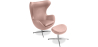 Buy Bold Chair with Ottoman - Faux Leather Pastel pink 13658 in the Europe