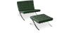 Buy City Armchair with Matching Ottoman - Faux Leather Green 13183 home delivery