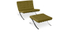 Buy City Armchair with Matching Ottoman - Faux Leather Olive 13183 - prices
