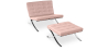 Buy City Armchair with Matching Ottoman - Faux Leather Pastel pink 13183 in the Europe