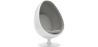Buy Armchair Ele Chair - White exterior - Faux Leather Grey 13193 in the Europe