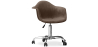 Buy Swivel Velvet Upholstered Office Chair with Wheels - Loy Chocolate 60479 at MyFaktory