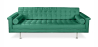 Buy Design Sofa Trendy (3 seats) - Faux Leather Turquoise 13259 at MyFaktory