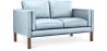 Buy Design Sofa 2332 (2 seats) - Faux Leather Pastel blue 13921 - prices