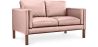 Buy Design Sofa 2332 (2 seats) - Faux Leather Pastel pink 13921 - in the EU