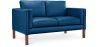 Buy Design Sofa 2332 (2 seats) - Faux Leather Dark blue 13921 with a guarantee