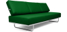 Buy Sofa Bed SQUAR (Convertible) - Faux Leather Dark green 14621 - prices