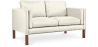 Buy Design Sofa 2332 (2 seats) - Faux Leather Ivory 13921 - in the EU