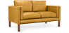 Buy Design Sofa 2332 (2 seats) - Faux Leather Mustard 13921 - prices