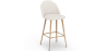 Buy Stool Upholstered in Bouclé Fabric - Scandinavian Design - Bennett White 60481 - in the EU
