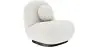 Buy White boucle armchair upholstered - Black legs - Nuiba White 60483 - in the EU