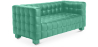 Buy Design Sofa Lukus (2 seats) - Faux Leather Turquoise 13252 - in the EU