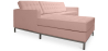 Buy Design Corner Sofa Kanel - Left Angle - Faux Leather Pastel pink 15184 home delivery