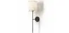 Buy Lamp Wall Light - Black with Fabric Shade - Norman Black 60525 - in the EU