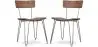 Buy x2 Industrial style hairpin chair - Wood and metal Silver 60531 - in the EU