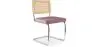 Buy Dining Chair - Upholstered in Velvet - Wood and Rattan - Wanda Pink 60454 home delivery
