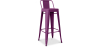 Buy Bar Stool with Backrest - Industrial Design - 76cm - New Edition - Metalix Purple 60325 - in the EU