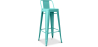 Buy Bar Stool with Backrest - Industrial Design - 76cm - New Edition - Metalix Pastel green 60325 - prices