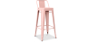 Buy Bar Stool with Backrest - Industrial Design - 76cm - New Edition - Metalix Pastel orange 60325 home delivery