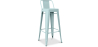 Buy Bar Stool with Backrest - Industrial Design - 76cm - New Edition - Metalix Pale Green 60325 in the Europe