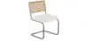 Buy Dining Chair Natural Rattan Lattice Back Boucle Design - Jya White 60537 - in the EU