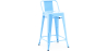 Buy Bar Stool with Backrest - Industrial Design - 60cm - New Edition - Metalix Pastel blue 60126 with a guarantee