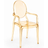 Buy Transparent Dining Chair - Armrest Design - Louis King Amber 16461 in the Europe