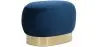 Buy Pouf Luxury Home Foot Rest - Velvet and Metal - Premium Dark blue 60552 in the Europe