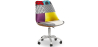Buy Swivel Office Chair - Patchwork Upholstery - Ray  Multicolour 60622 - in the EU