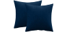 Buy Pack of 2 velvet cushions - cover and filling - Lenay Dark blue 60631 - prices