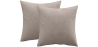Buy Pack of 2 velvet cushions - cover and filling - Lenay Beige 60631 home delivery