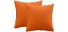 Buy Pack of 2 velvet cushions - cover and filling - Lenay Orange 60631 with a guarantee